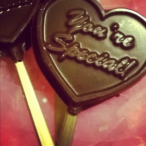 By Grace Cakes bakery, gluten-free chocolates for Valentine's Day!